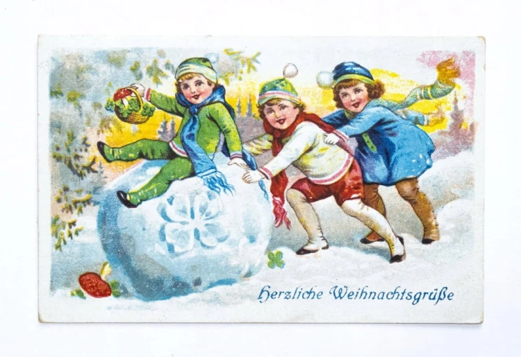 STARA POCZTÓWKA BOŻONARODZENIOWA - POCKING / WARSZAWA 1940