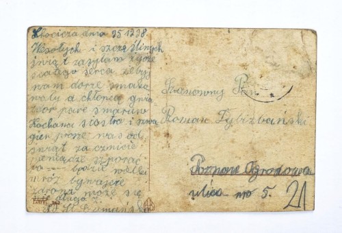 STARA POCZTÓWKA BOŻONARODZENIOWA - CHOCICZA / POZNAŃ 1938