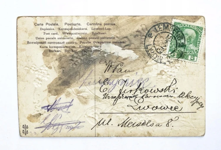 STARA POCZTÓWKA WIELKANOCNA - LWÓW 1908