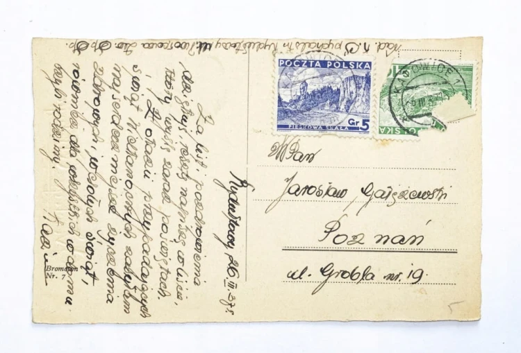 STARA POCZTÓWKA WIELKANOCNA - RYDUŁTOWY, KATOWICE / POZNAŃ 1937