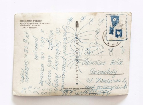SZKLARSKA PORĘBA - MUSZLA KONCERTOWA I KAWIARNIA ESPLANADA W PARKU l. 70