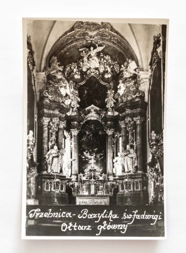 TRZEBNICA - BAZYLIKA ŚW. JADWIGI, OŁTARZ GŁÓWNY l. 50/60