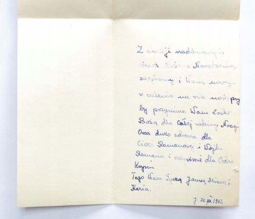 POCZTÓWKA BOŻONARODZENIOWA KOŚCIÓŁ ŚW. WOJCIECHA I BAZYLIKA W KRAKOWIE 1961