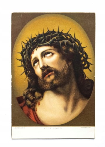 STARA POCZTÓWKA - JEZUS CIERNIEM UKORONOWANY (DUIDO RENI) l. 20/30
