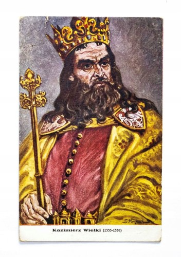 STARA POCZTÓWKA - KAZIMIERZ WIELKI (T. KORPAL) II RP