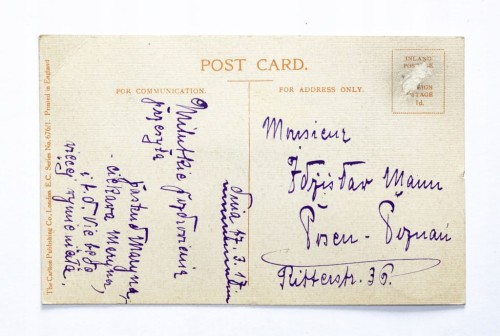 STARA POCZTÓWKA - MAMA Z DZIECKIEM, POZNAŃ 1917