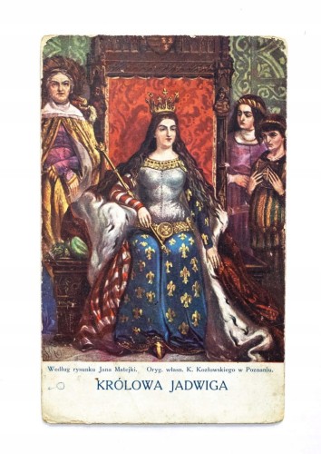 STARA POCZTÓWKA - KRÓLOWA JADWIGA (JAN MATEJKO) II RP