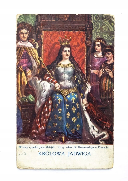 STARA POCZTÓWKA - KRÓLOWA JADWIGA (JAN MATEJKO) II RP