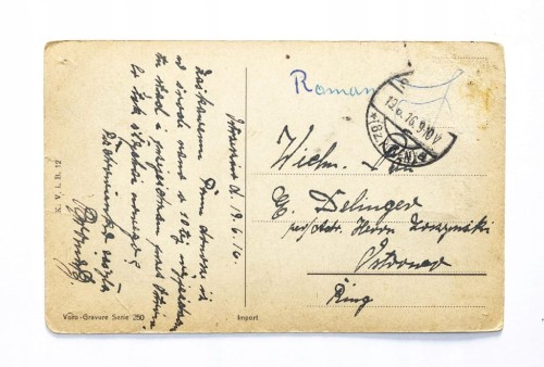 STARA POCZTÓWKA - KOBIETA Z MĘŻCZYZNĄ, OSTRZESZÓW / OSTRÓW WLKP 1916