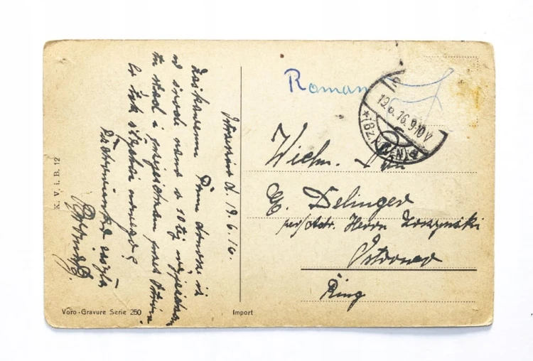 STARA POCZTÓWKA - KOBIETA Z MĘŻCZYZNĄ, OSTRZESZÓW / OSTRÓW WLKP 1916