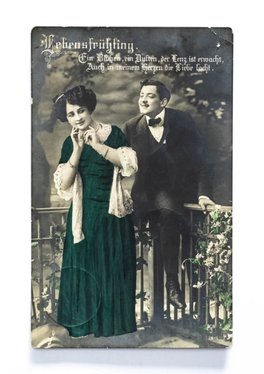 STARA POCZTÓWKA - KOBIETA Z MĘŻCZYZNĄ, RUDZYNA / OSTRZESZÓW 1915