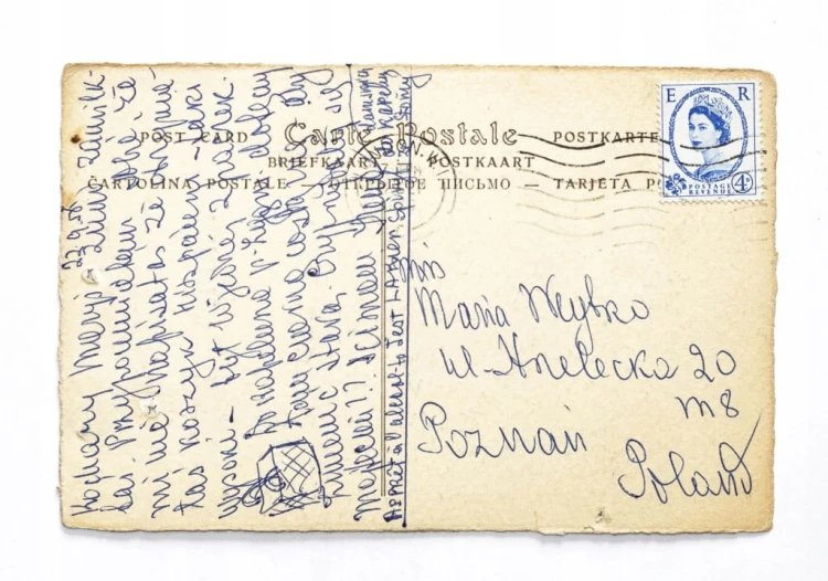 STARA POCZTÓWKA - KRÓLEWNA KLAUDIA WALEZJUSZKA, LONDYN / POZNAŃ l. 30/40
