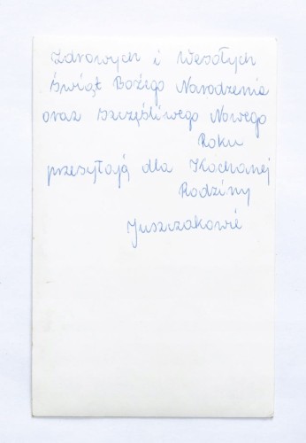 STARA POCZTÓWKA BOŻONARODZENIOWA - ANIOŁEK Z JEZUSEM l. 50/60