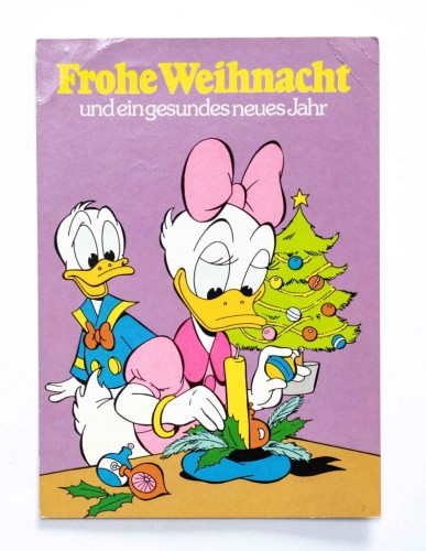 STARA POCZTÓWKA BOŻONARODZENIOWA - KACZOR DONALD, POZNAŃ 1987