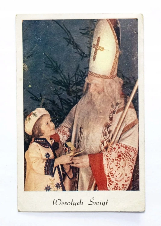 STARA POCZTÓWKA BOŻONARODZENIOWA - KOWALEWO / KRASNYSTAW 1948