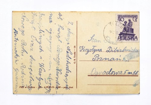 STARA POCZTÓWKA BOŻONARODZENIOWA - GOWARZEWO / TULCE / POZNAŃ 1960