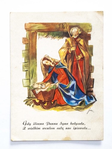 STARA POCZTÓWKA BOŻONARODZENIOWA - TORUŃ / STARGARD SZCZECIŃSKI 1959