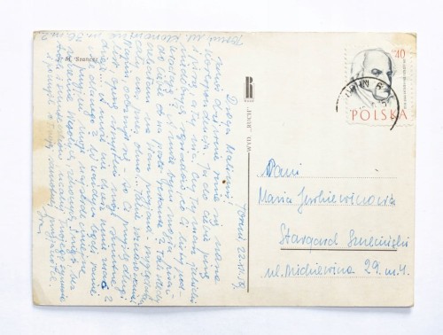 STARA POCZTÓWKA BOŻONARODZENIOWA - TORUŃ / STARGARD SZCZECIŃSKI 1959