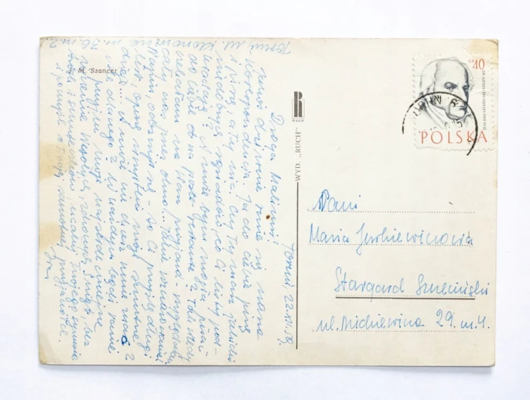 STARA POCZTÓWKA BOŻONARODZENIOWA - TORUŃ / STARGARD SZCZECIŃSKI 1959