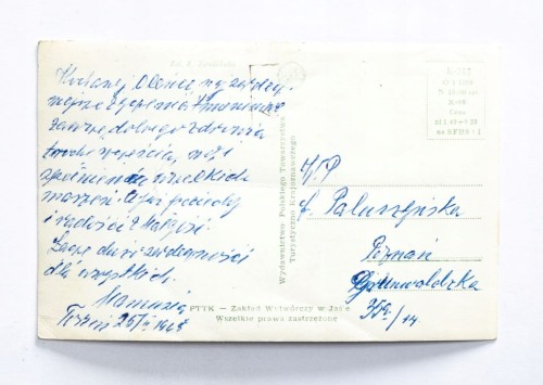 STARA POCZTÓWKA IMIENINOWA - POZNAŃ 1968