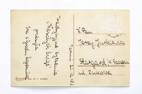 STARA POCZTÓWKA BOŻONARODZENIOWA - TORUŃ / STARGARD SZCZECIŃSKI 1948