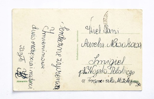 STARA POCZTÓWKA IMIENINOWA - SZLICHTYNGOWA / ŚMIGIEL l. 40/50