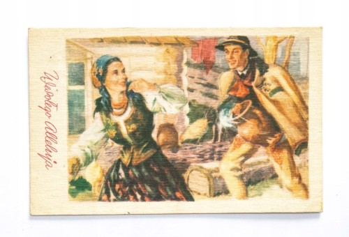 STARA POCZTÓWKA WIELKANOCNA - TCZEW 1947