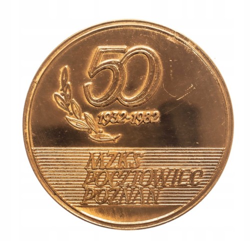 MEDAL 50 LAT MZKS POCZTOWIEC POZNAŃ 1982