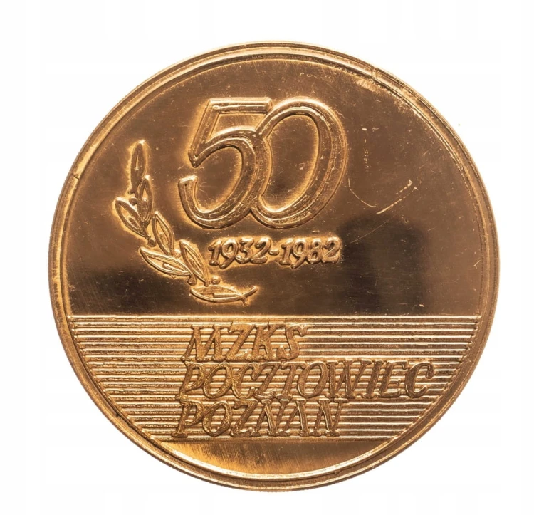 MEDAL 50 LAT MZKS POCZTOWIEC POZNAŃ 1982