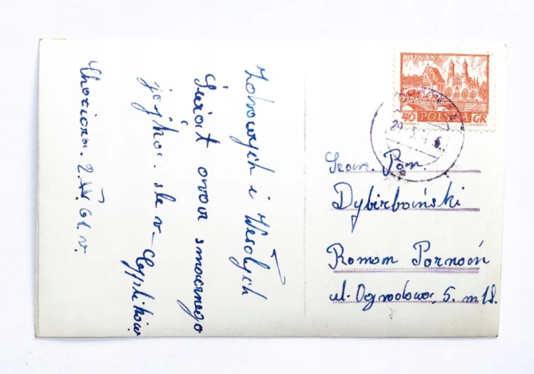 STARA POCZTÓWKA WIELKANOCNA - CHOCICZA / POZNAŃ 1961