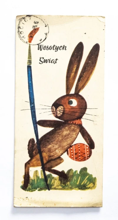 STARA POCZTÓWKA WIELKANOCNA - CHOCICZA / POZNAŃ 1968