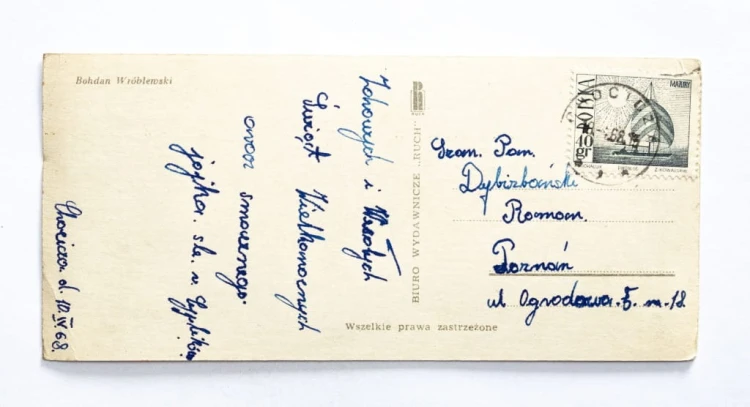 STARA POCZTÓWKA WIELKANOCNA - CHOCICZA / POZNAŃ 1968
