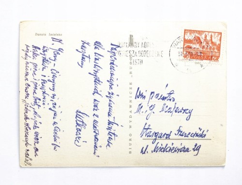 STARA POCZTÓWKA WIELKANOCNA - WARSZAWA / STARGARD SZCZECIŃSKI 1961
