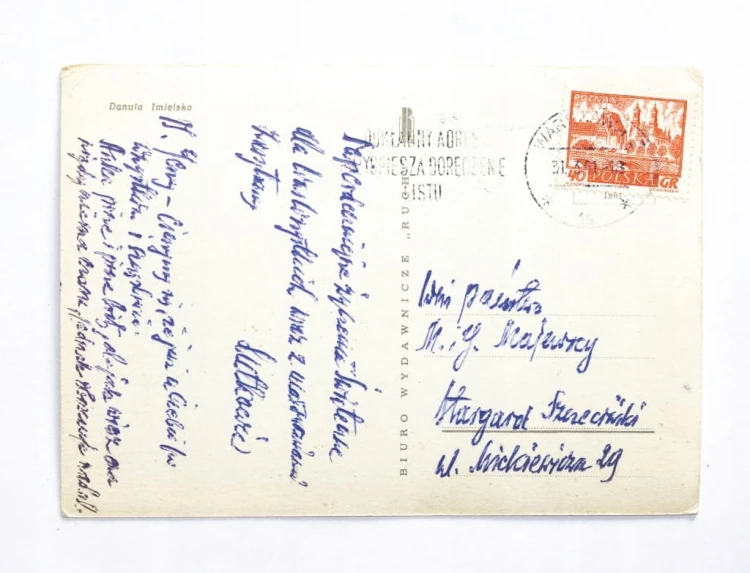 STARA POCZTÓWKA WIELKANOCNA - WARSZAWA / STARGARD SZCZECIŃSKI 1961