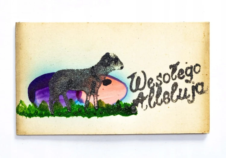 STARA POCZTÓWKA WIELKANOCNA - KOŁO 1960