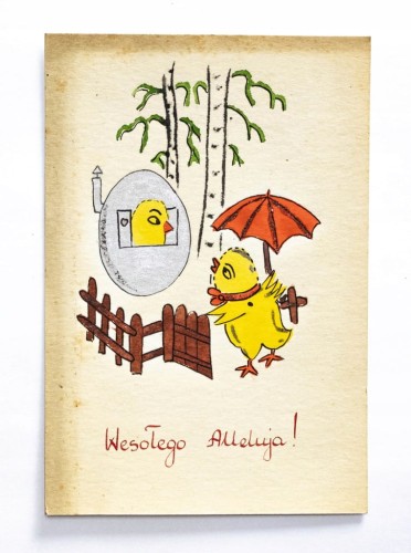 STARA POCZTÓWKA WIELKANOCNA - WESOŁEGO ALLELUJA l. 50/60