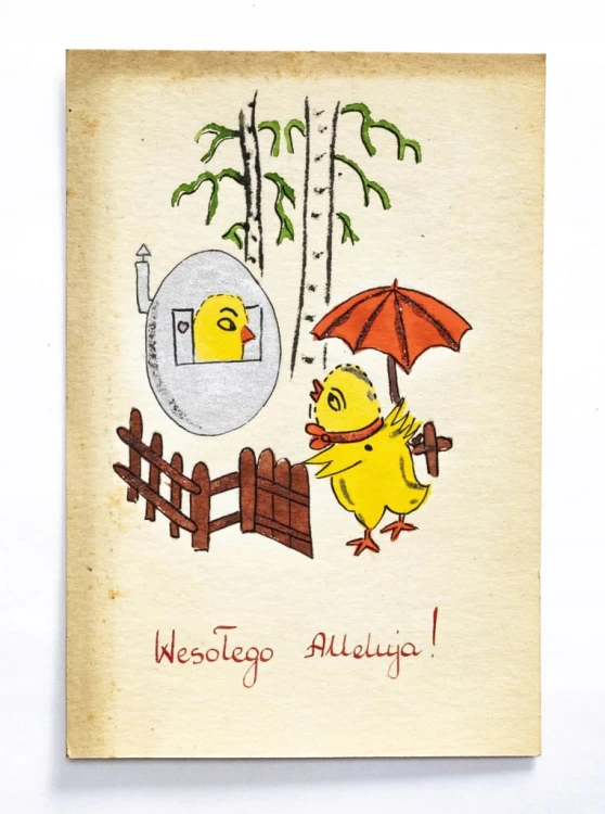 STARA POCZTÓWKA WIELKANOCNA - WESOŁEGO ALLELUJA l. 50/60