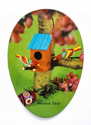 STARA POCZTÓWKA WIELKANOCNA - WARSZAWA l. 80