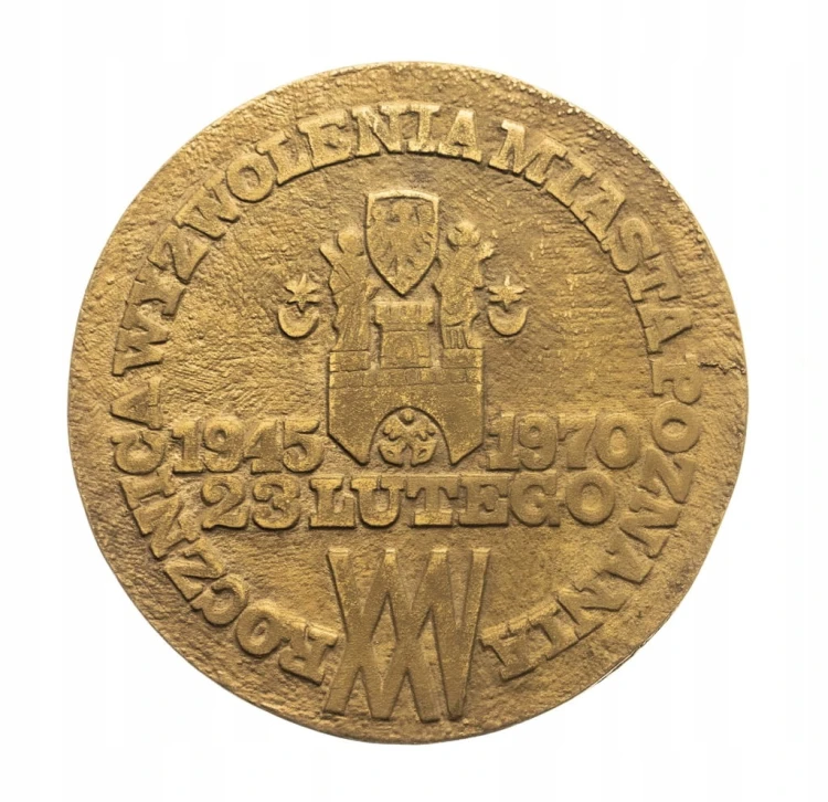 MEDAL 25 ROCZNICA WYZWOLENIA POZNIANIA, POZNAŃ 1970