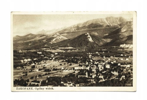 ZAKOPANE - WIDOK OGÓLNY, PANORAMA 1931