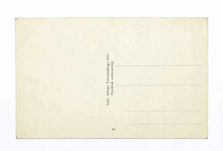 ZAKOPANE - FRAGMENT MORSKIEGO OKA 1931