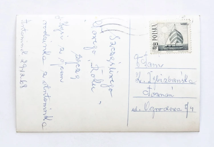 STARA POCZTÓWKA BOŻONARODZENIOWA - ANTONINEK / POZNAŃ 1968