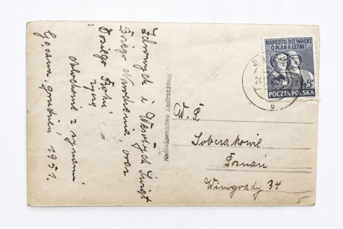 STARA POCZTÓWKA BOŻONARODZENIOWA - GORAWA / POZNAŃ 1951
