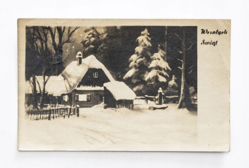 STARA POCZTÓWKA BOŻONARODZENIOWA - INOWROCŁAW / POZNAŃ 1953
