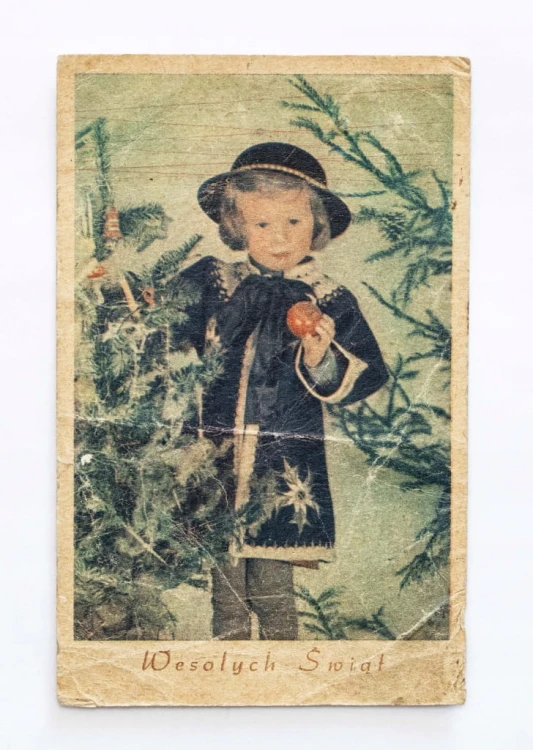 STARA POCZTÓWKA BOŻONARODZENIOWA - GŁOGÓW / POZNAŃ 1949