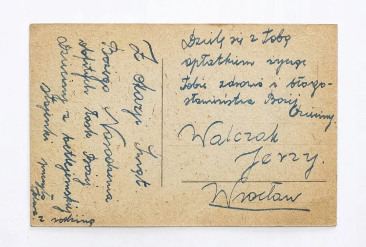 STARA POCZTÓWKA BOŻONARODZENIOWA - WROCŁAW l. 40/50