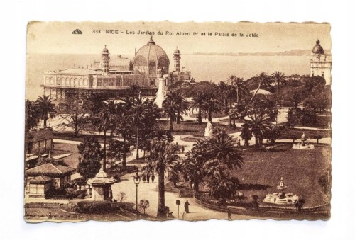 FRANCJA, NICEA - OGRÓD JARDIN ALBERT I PAŁAC PALAIS DE LA JETEE, POCZ. XX W