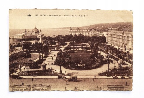 FRANCJA, NICEA - OGRÓD JARDIN ALBERT I PAŁAC PALAIS DE LA JETEE, POCZ. XX W