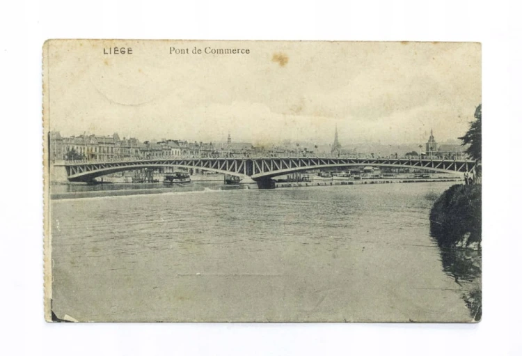 BELGIA, LIEGE - MOST PONT DE COMMERCE, FELDPOST, NORY / BERLIN 1917