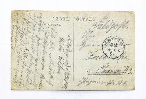 BELGIA, PIETON - BUDYNEK URZĘDOWY, FELDPOST / POZNAŃ 1914
